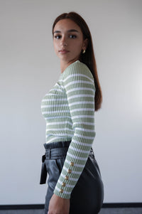 Striped Pullover green