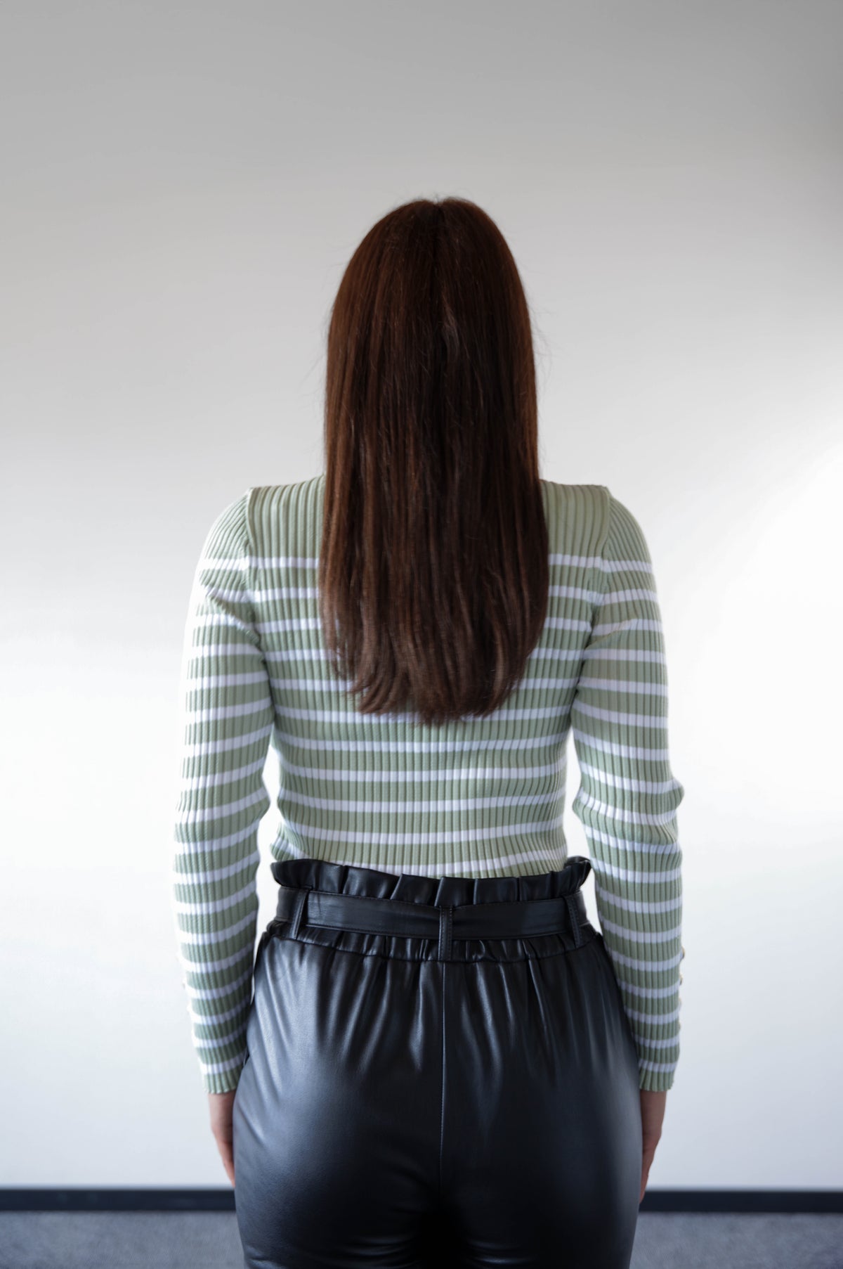 Striped Pullover green