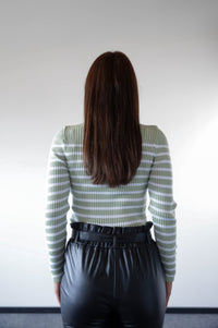 Striped Pullover green
