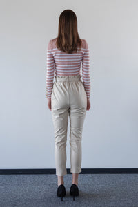 Striped Pullover blush