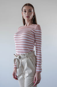 Striped Pullover blush