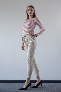 Striped Pullover blush