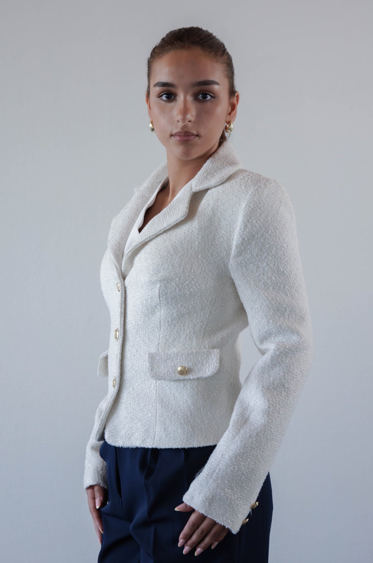 Tweed Blazer beige