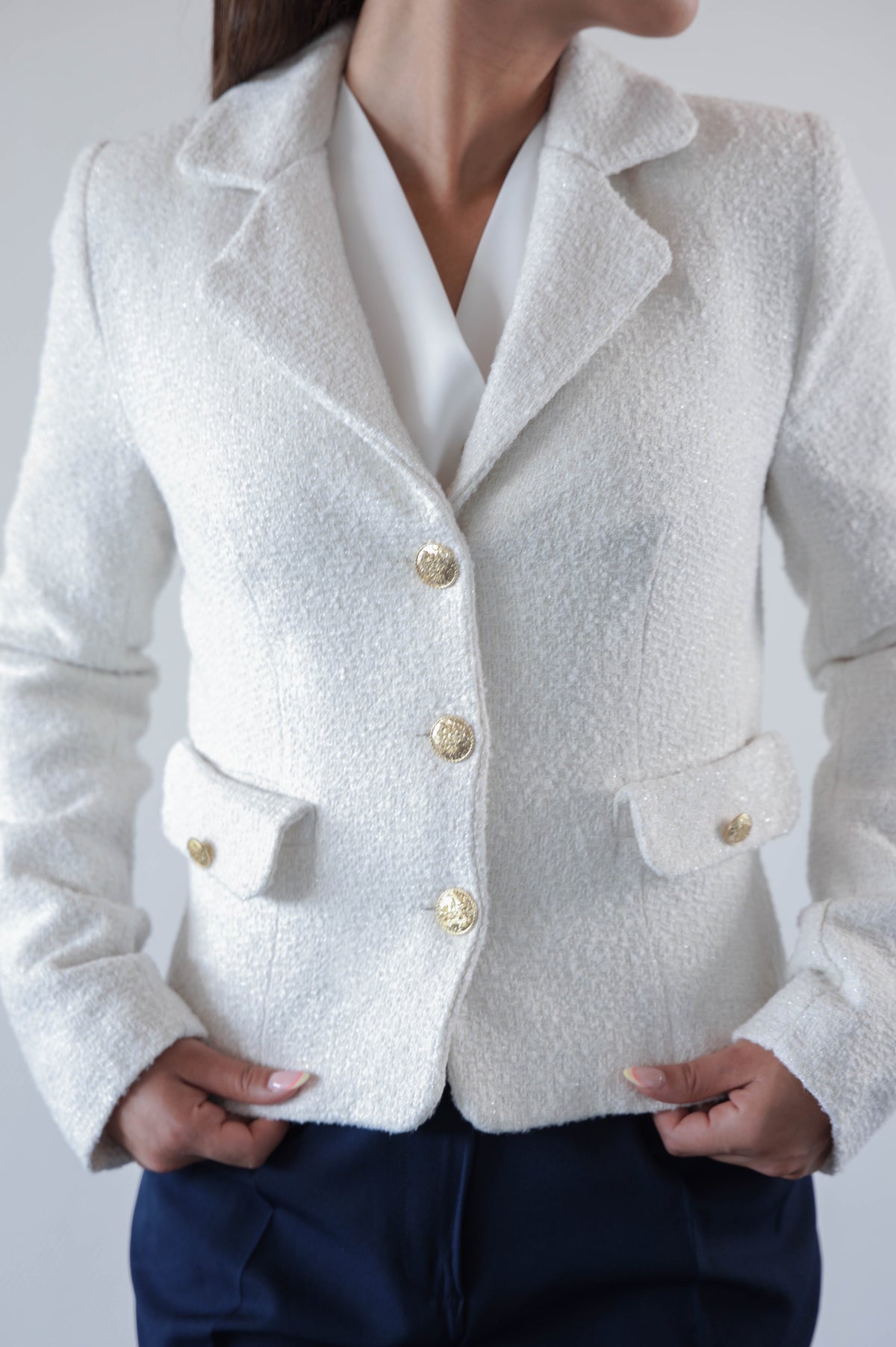 Tweed Blazer beige