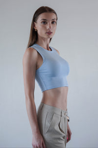 Blue crop top